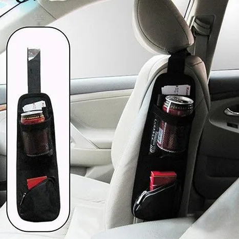 

2PCS Car Seat Side Hanging Bag Storage Mesh Pocket Organizer Holder