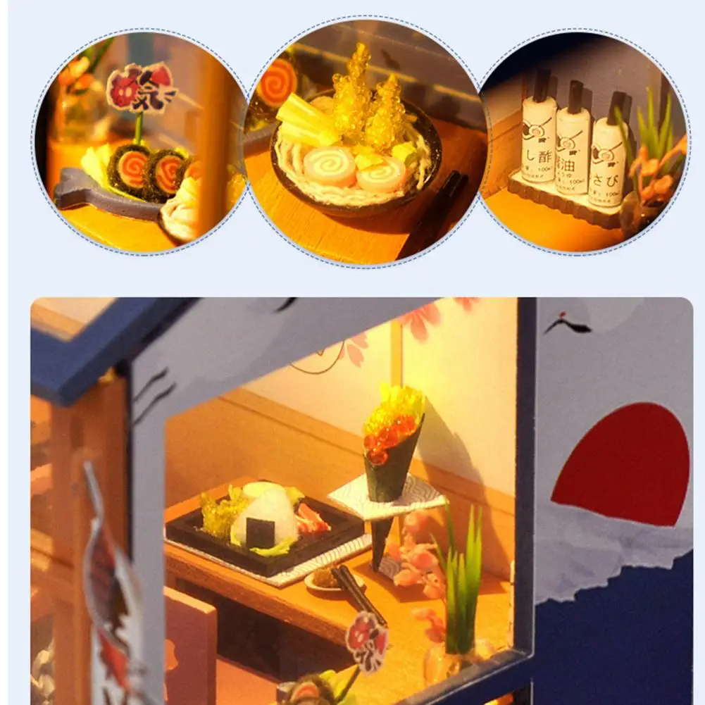 

1 Set Miniature House DIY Cute Mini Dollhouse Miniature DIY Doll House With Wooden House Furniture Toys For Children Holiday