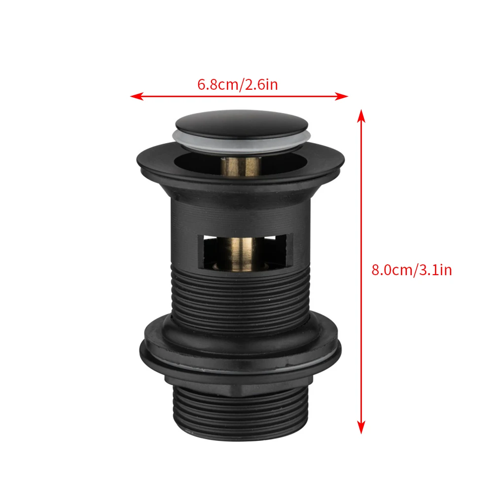 

Sink Debris Filter Bounce Zinc Alloy Drain Hair Strainer Kitchen Bathroom Basin Drainer