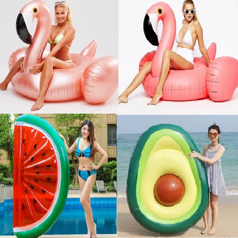 

150cm Giant Swan Fruit Inflatable Float For Adult Pool Party Toys Flamingo Ride-On Air Mattress Swimming Ring Boia