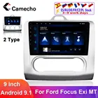 Автомобильный мультимедийный плеер Camecho, 2 din, Android 9,1, GPS, 9 дюймов, Wi-Fi, 2.5D экран, автомобильная стереосистема для Ford Focus Exi MT 2004-2011, Авторадио