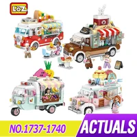 loz mini blocks city street view series fruitice creampizzacoffee shop selling turcks funny for chlid puzzle toy