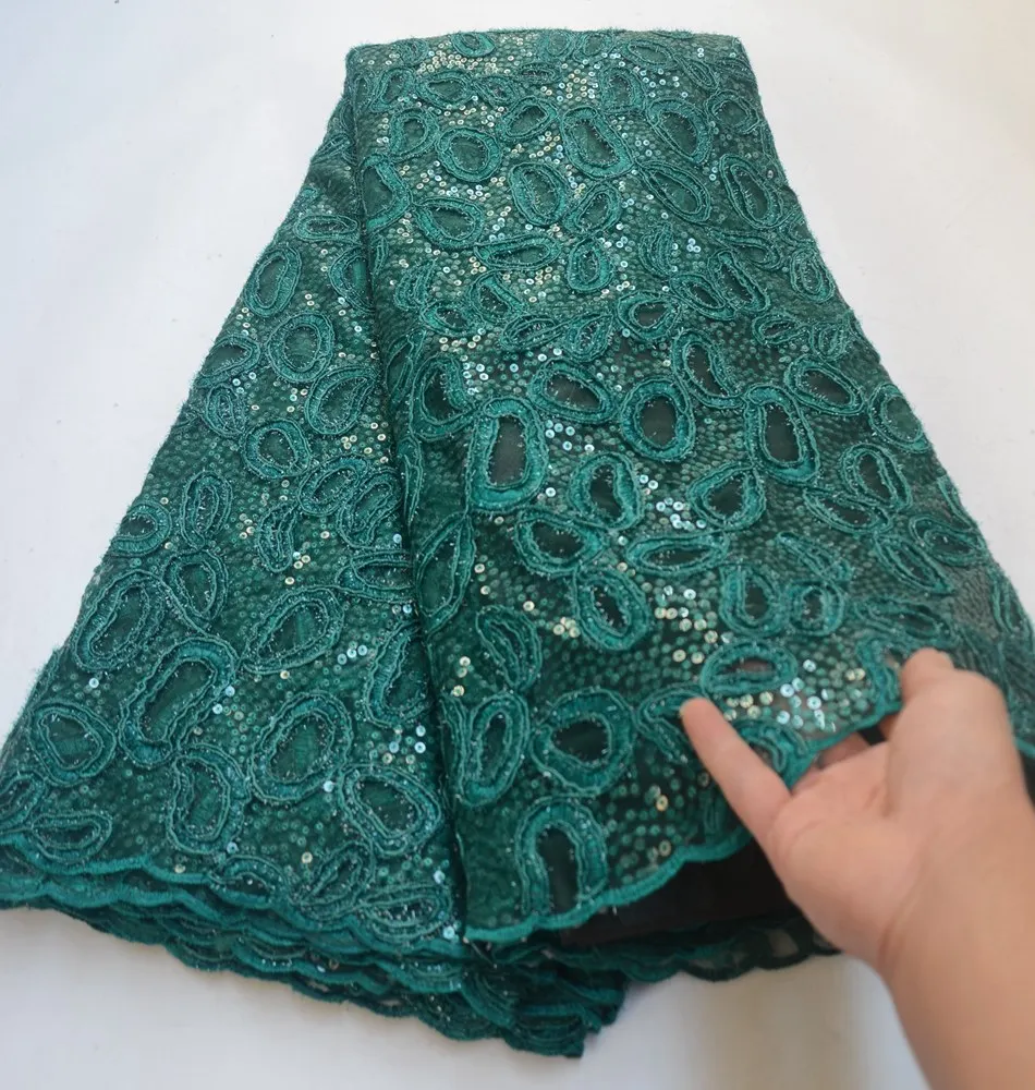 Французская кружевная ткань с блестками 2019 Новая мода африканская чистая
