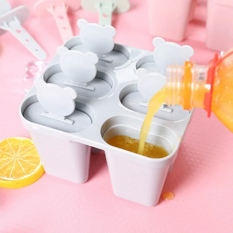 1 Набор 6 ячеек летний DIY пластиковый лоток для мороженого форма леденец мороженое