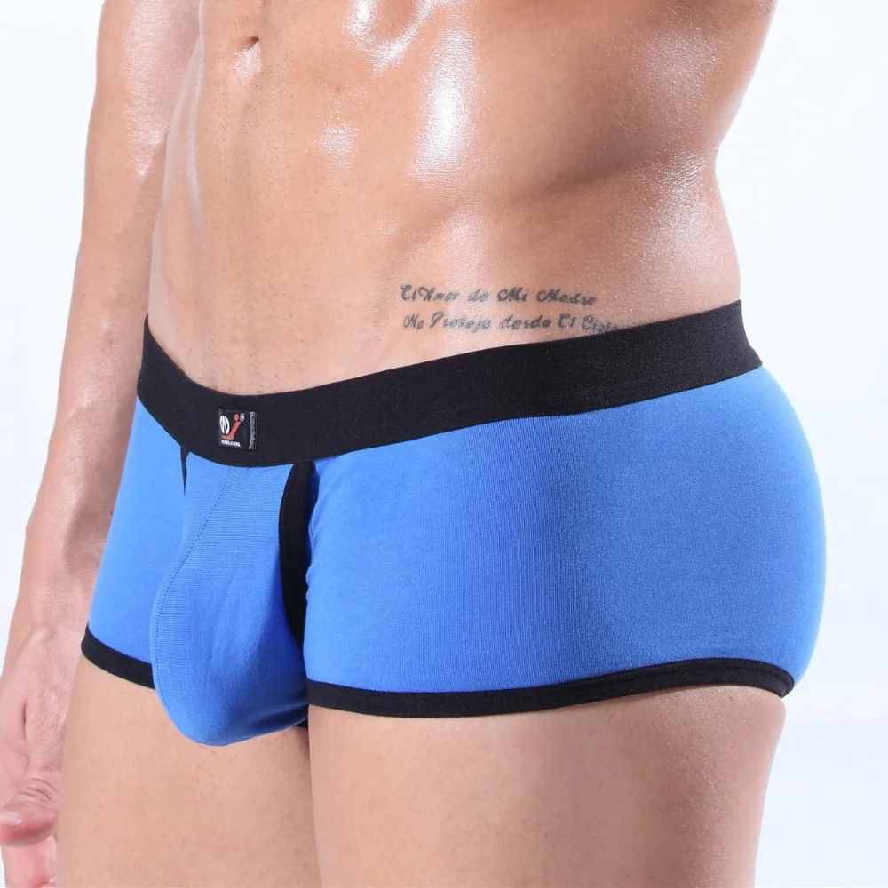 Мужские трусы с низкой посадкой хлопковые боксеры дырками нижнее белье|boxer