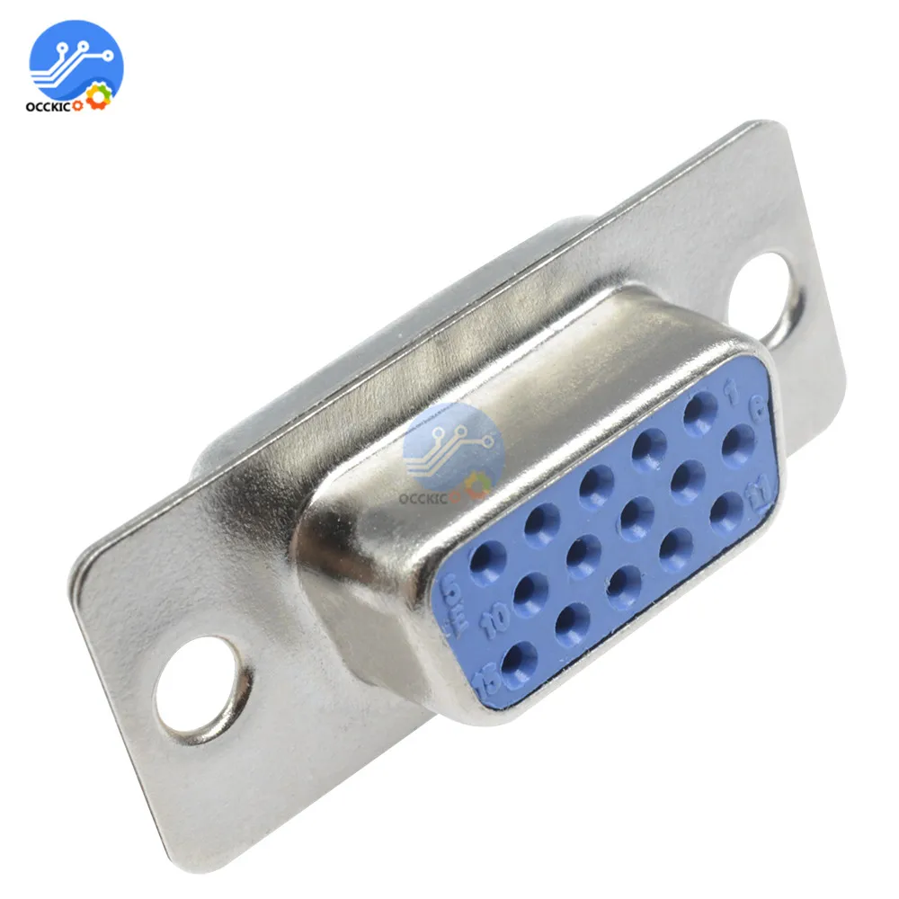 5 шт. DB15 3 ряда параллельный VGA порт адаптер мужской/женский сварной разъем 15 pin D-SUB