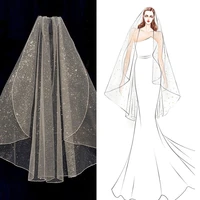 b62 champagne bridal veils bridal veil with comb seaming veil soft single tier luxurious shiny bling bling veil sparkle veil