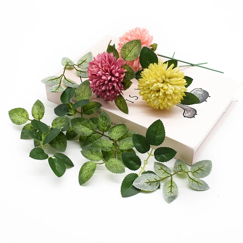 20 шт. декоративные шелковые листья розы для украшения дома|Искусственные