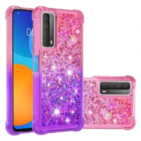 case for huawei p smart 2021 p40 pro plus y7a mate 30 pro cover gradient quicksand glitter shining shockproof silicone cases