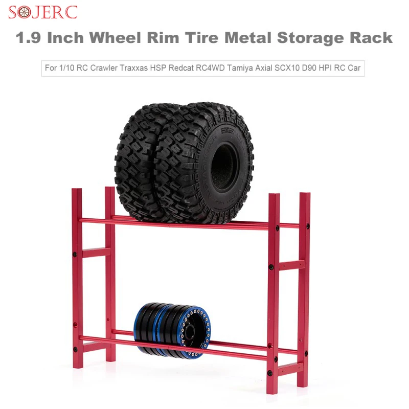 Металлический стеллаж SOJERC 1 9 дюйма для колесных ободов шин 1/10 RC Crawler Traxxas HSP Redcat RC4WD