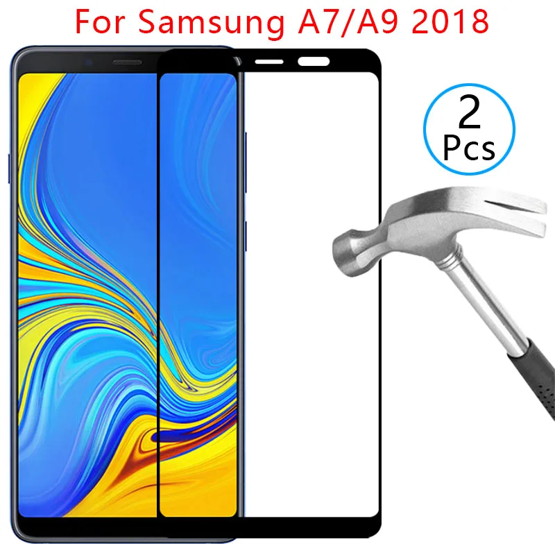 Защитный экран 9d чехол из закаленного стекла для samsung a7 a9 2018 galaxy a 7 9 7a 9a a72018 a92018