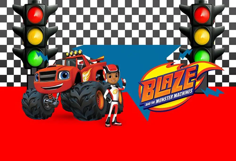 Фотофон для детей виниловый Blaze Monsters Machine грузовик автомобиль светильник
