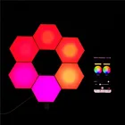 Умная RGB Ночная лампа с управлением через приложение для украшения спальни, Новая квантовая лампа сделай сам, светодиодный ночсветильник, креативные геометрические панели в сборе