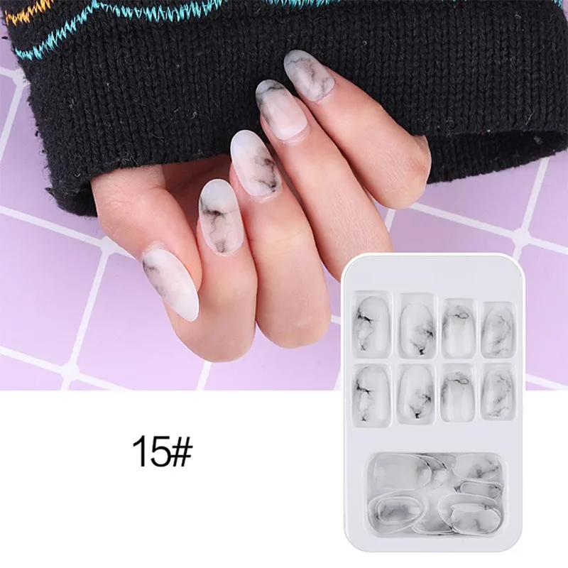 24 шт. отсоединяемые накладные ногти для дизайна ногтей красные клей фруктовый