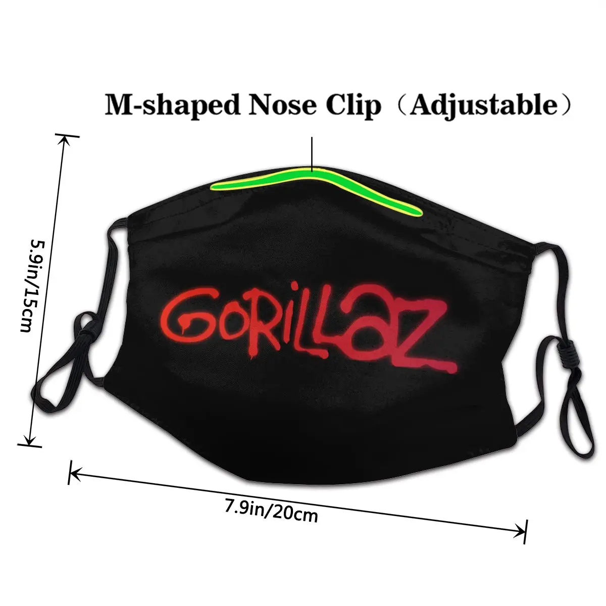 Маски с узором Gorillaz многоразовые маски противотуманные и пылезащитные защитные