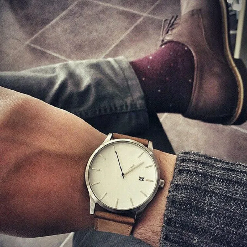 

Men's watch sport minimalist watches for men watches leather bracelet clock Relojes erkek kol saati relogio masculino men'watch