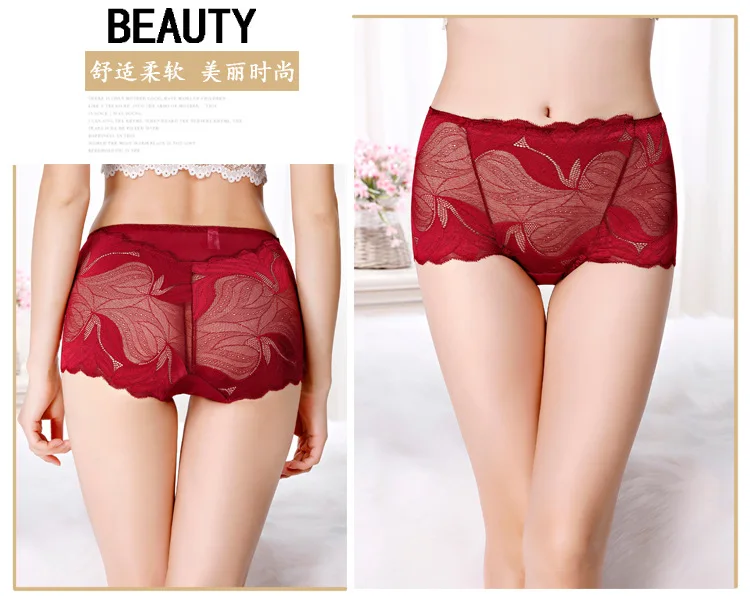 Новое поступление Ropa interior femenina Нижнее белье женские трусики размера плюс 5XL модное кружевное прозрачное сексуальное нижнее белье с цветочным рисунком