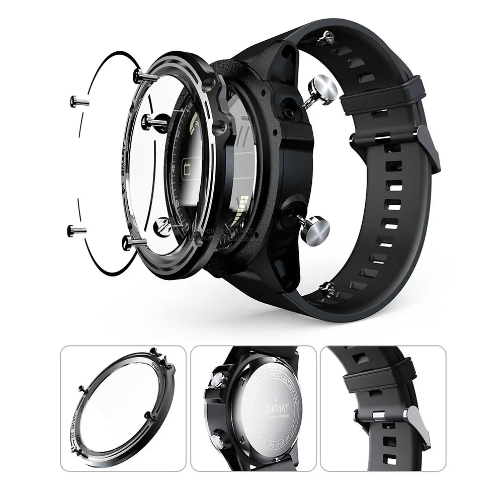 Смарт часы LOKMAT MK07 Bluetooth с 1 25 дюймовым FSTN экраном водонепроницаемый фитнес трекер