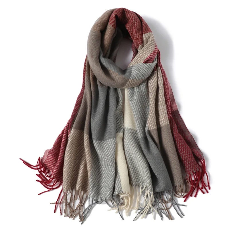 Женский зимний шарф однотонный кашемир цвета на выбор |