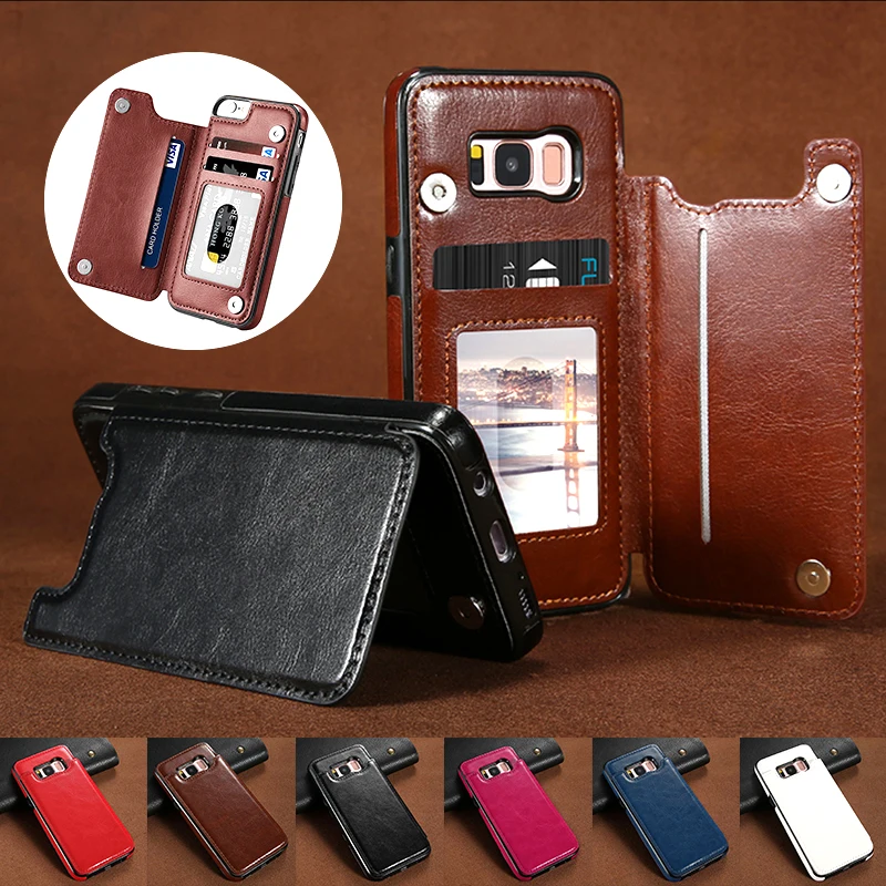 Кожаный чехол книжка A12 A42 A52 A72 A21S для Samsung Galaxy S21 Ultra S20 FE S10 S8 S9 Plus S7 Note 20 10 9 8|leather wallet
