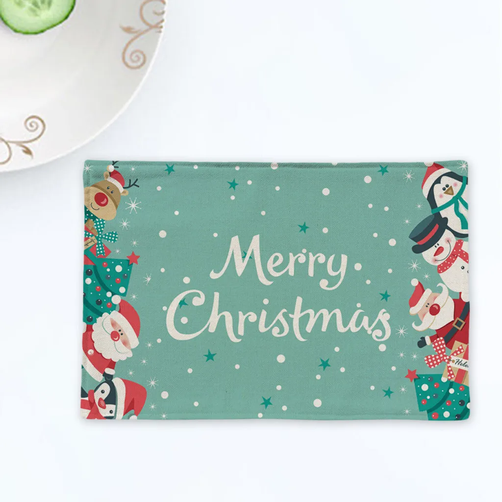 H Christmas Table Placemat Restaurant Hotel Creative Household Goods for dining table Xmas Decorations for home set de table F916 - Цвет: H