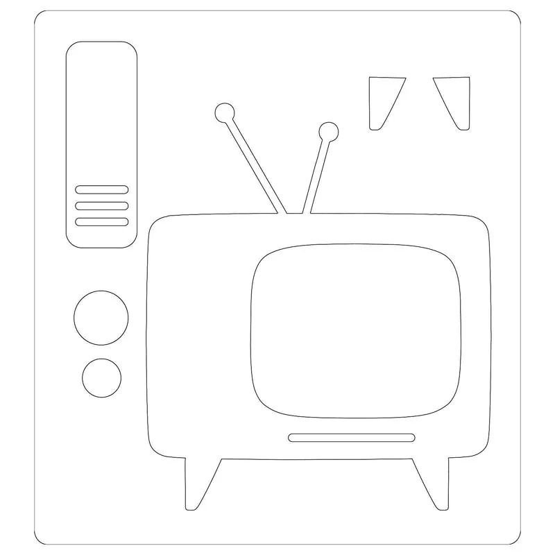 Металлические Вырубные штампы в стиле ретро для телевизора набор скрапбукинга