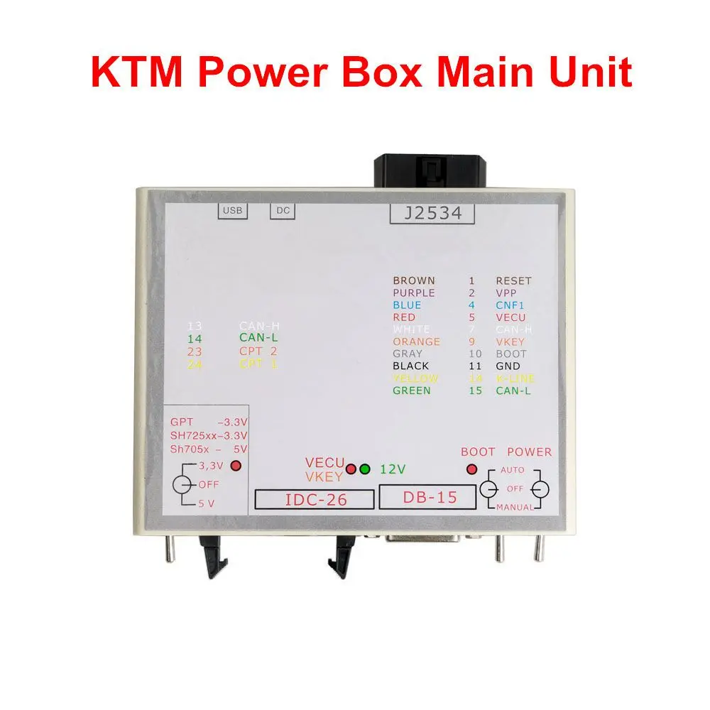POWER BOX KTMFLASH ЭБУ инструмент для обновления питания программист и ЭБУ Трансмиссия V1.95 KTM Flash DiaLink J2534 кабель Поддержка 271 MSV80 MSV90 - Цвет: POWER BOX