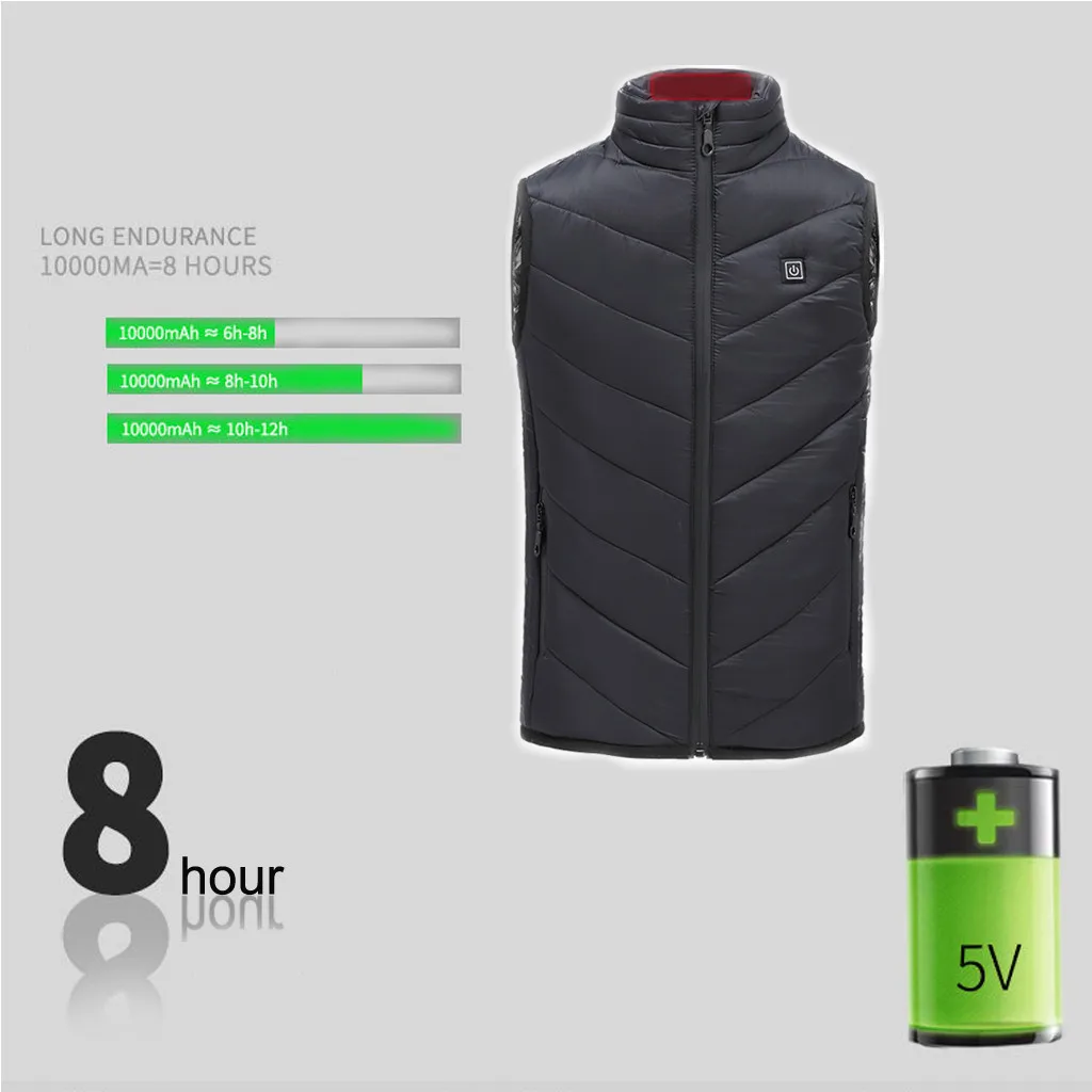 Теплый жилет для детей с зарядкой от Usb из углеродного волокна моющийся зимний