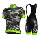 Велосипедная Джерси 2022, велосипедная одежда с коротким рукавом, камуфляжные зеленые летние дышащие мужские велосипедные шорты для горных велосипедов, одежда для велоспорта