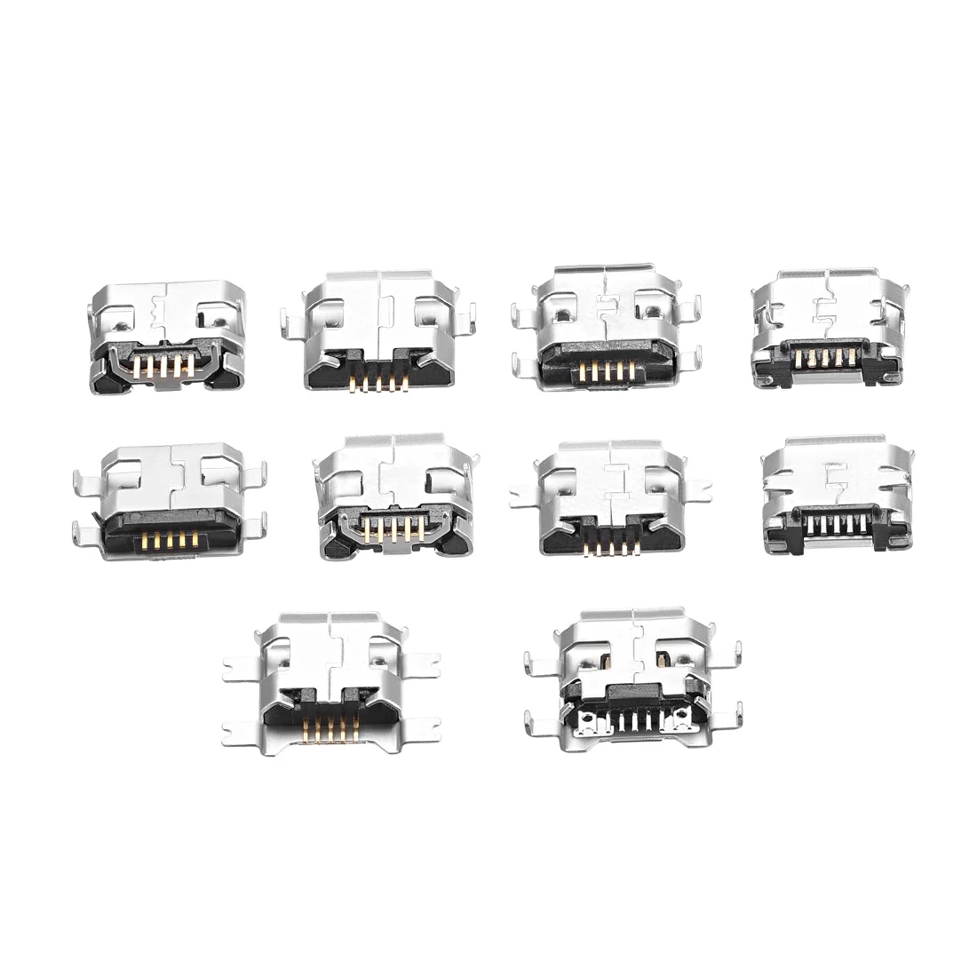 Uxcell 100 шт./компл. PCB USB разъем типа A короткий корпус женский PBC Монтажный