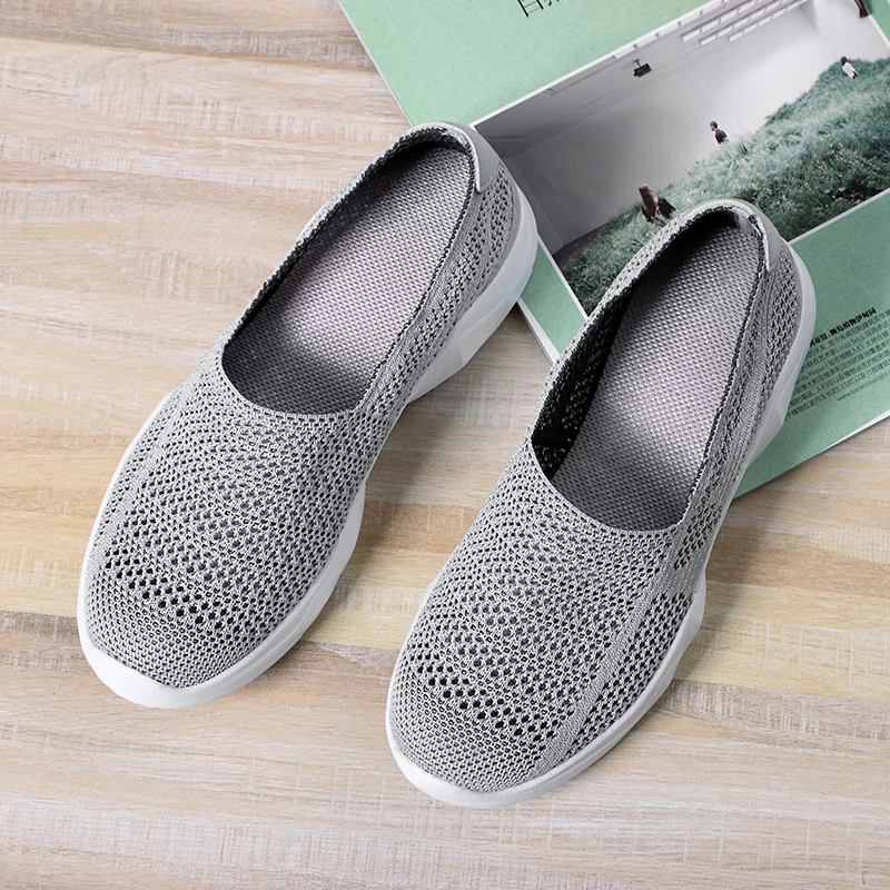 Легкая обувь для бега Женские открытые носки Летние дышащие кроссовки с сеткой