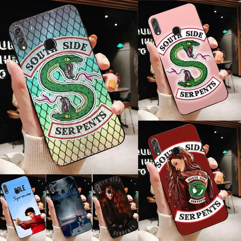 Чехол Riverdale South Side Serpents Черная мягкая оболочка чехол для телефона Honor10 lite 20 Y7 y9 9X Pro