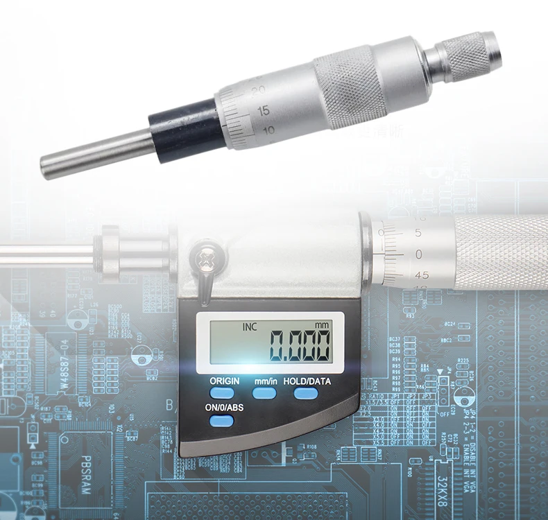 

Adjustment Knob Micrometer Head Measurement Round Needle Plat Type Silver Measure Tool Range 0-6.5mm 0-13mm 0-25mm