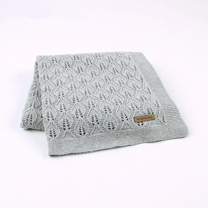 Вязаное детское одеяло из дышащего хлопка для новорожденных ветрозащитная