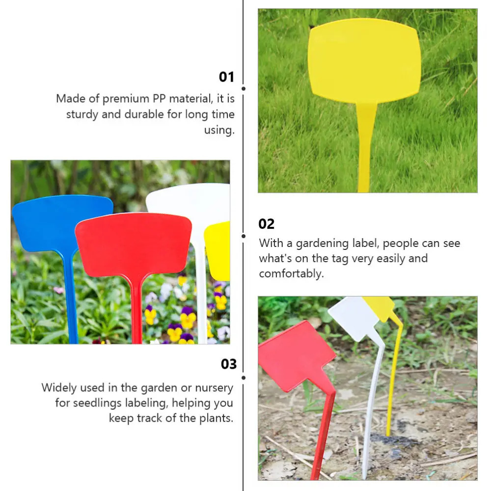 

5pcs Plant Stake Signs Plant Tag Markers Plant Labels Decorative Gardening Tags