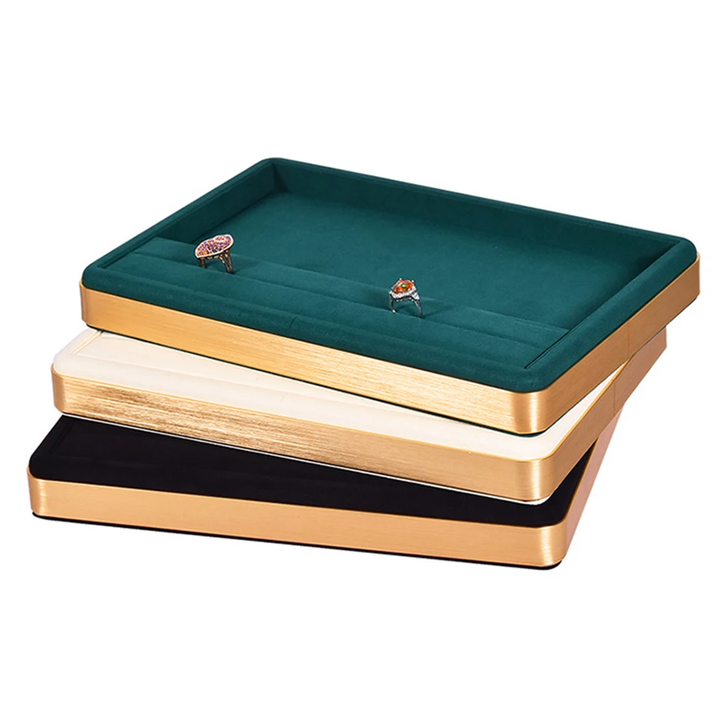 

Metal Jewelry Tray Display Ring Earring Necklace Storage Organizer Bracelet Watch Display Drawer Jewelry Organizer