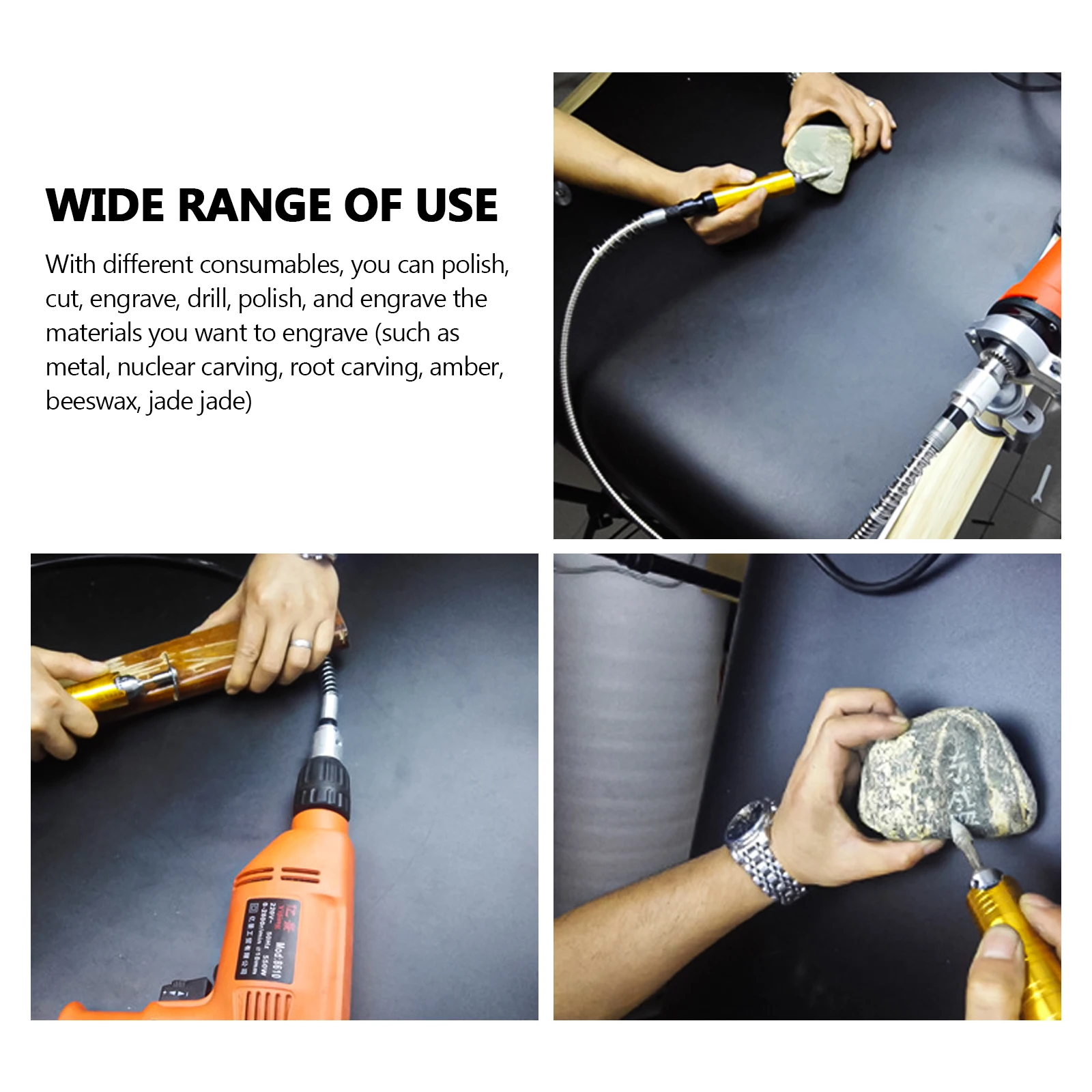 

0.3-6mm Drill Chuck Electric Drill Electric Grinding Soft Shaft Handle Extension Hose Rotary Tool Flexible Shaft 0.3-6.5mm Rotar