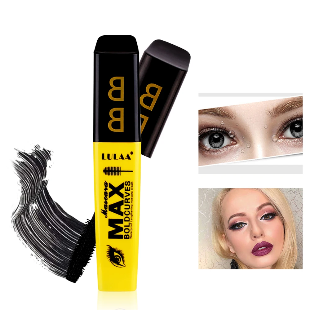 Волоконные ресницы Толстая Удлиняющая Водостойкая тушь для ресниц Длинная