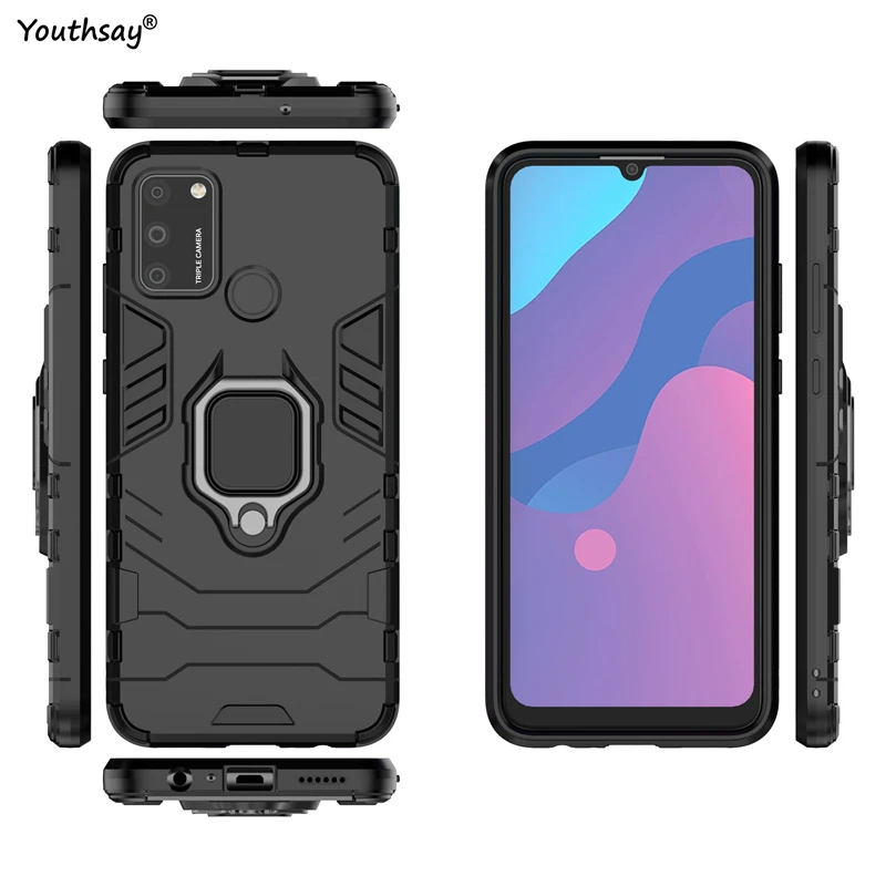 Чехол для Samsung Galaxy A21S чехол M51 A51 A41 A71 S20 FE M31 защитный силиконовый с кольцом на палец