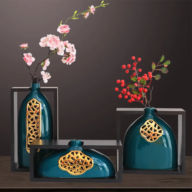 

Vase Decor National Style Flower Arrangement Chinese Decoration Crafts Christmas Elk Decoration Ceramic Home Decoration