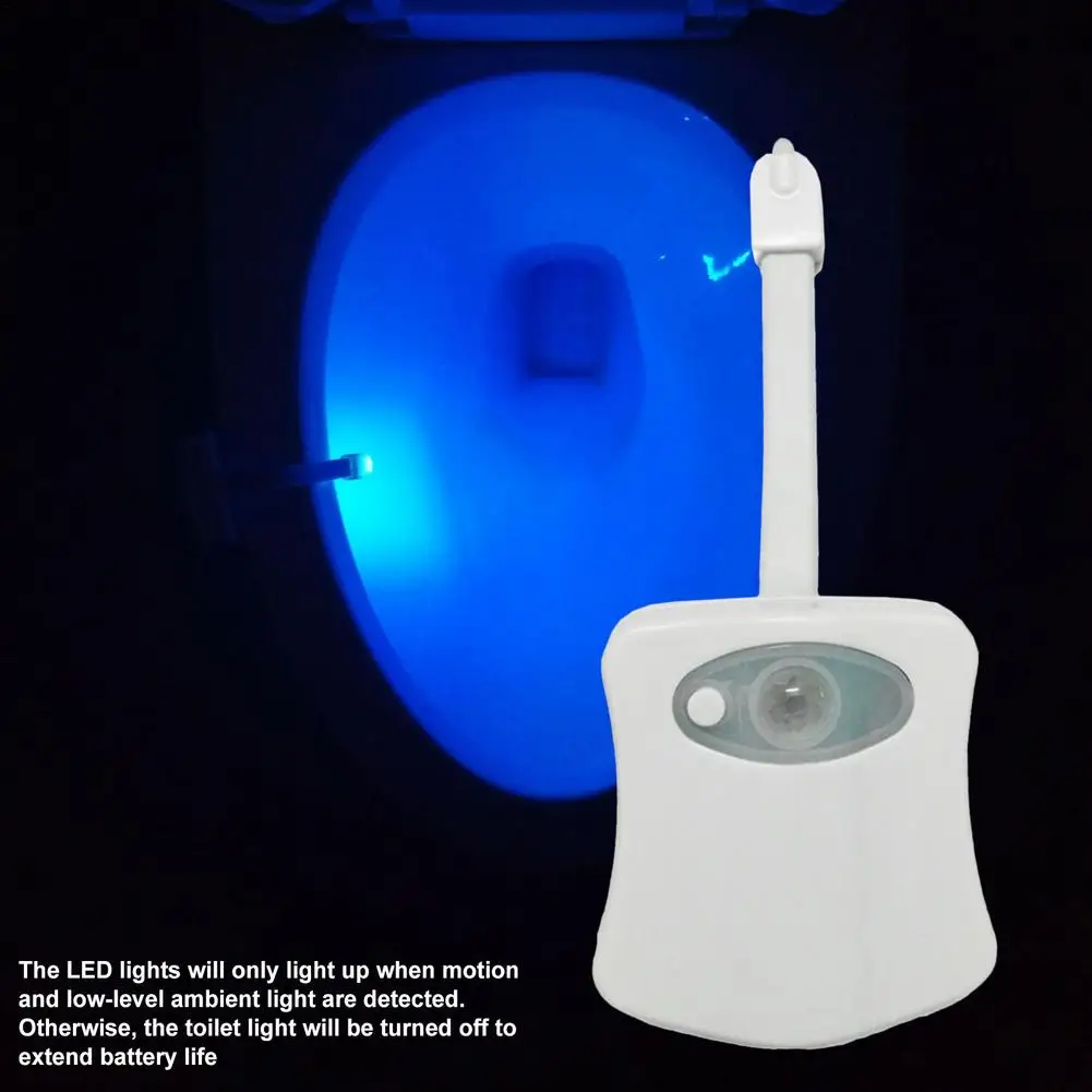 

16 Colors Motion Sensor Toilet Seat Night Light Hanging Type Human Body Toilet Sensor LED Light Luminaria Lamp WC Toilet Light