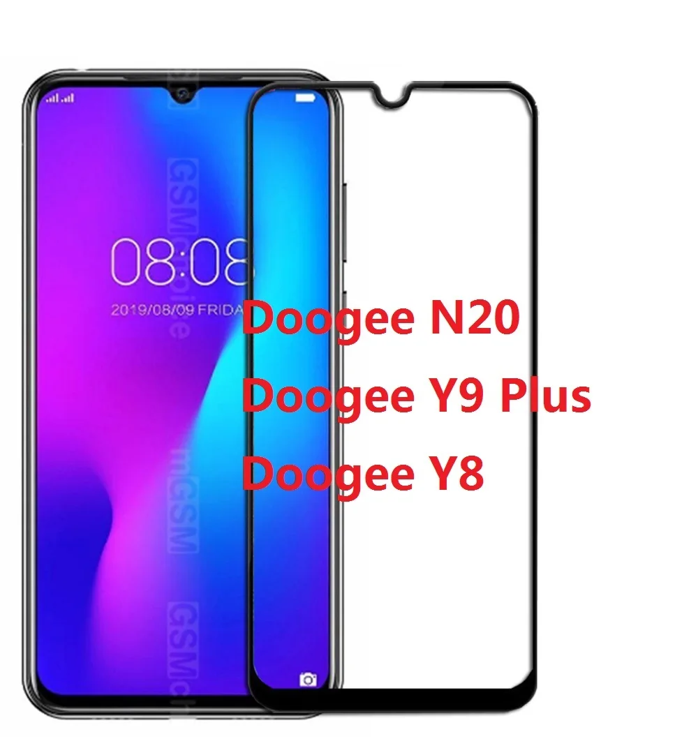 

Full Cover Tempered Glass For Doogee N20 Screen Protector 9H On Phone Protective Glass For Doogee Y8 Y9 Plus Film