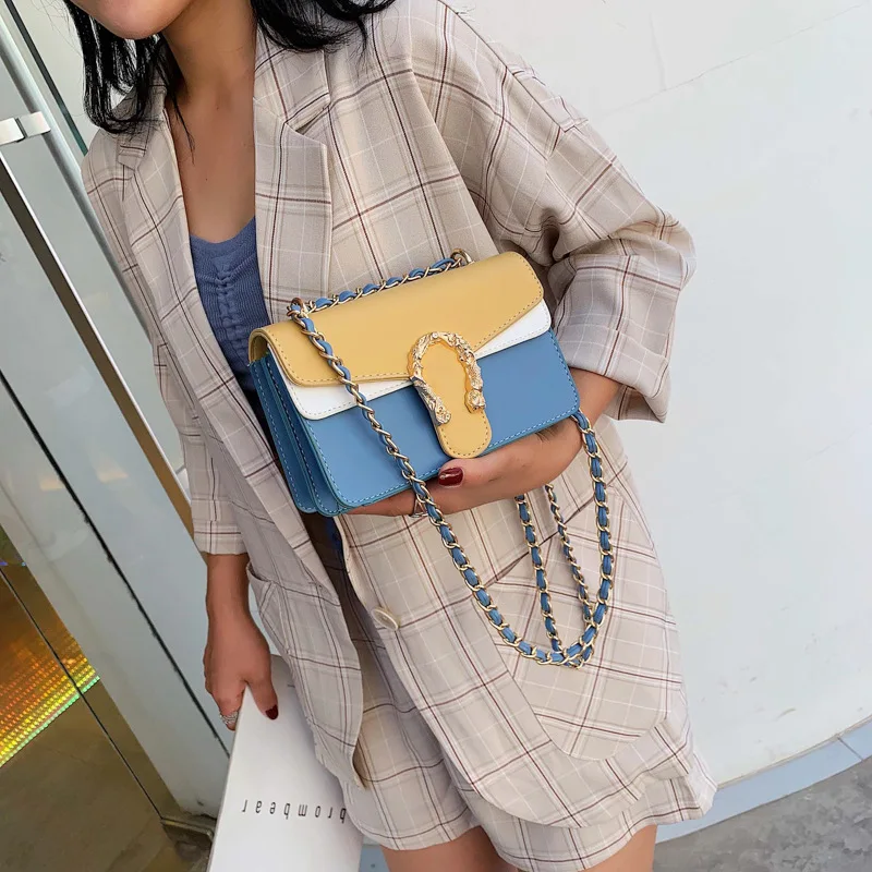 JIULIN New Chic Chain Small Square Bag Korean Version Baitao Yang Qi Single Shoulder Slant | Багаж и сумки