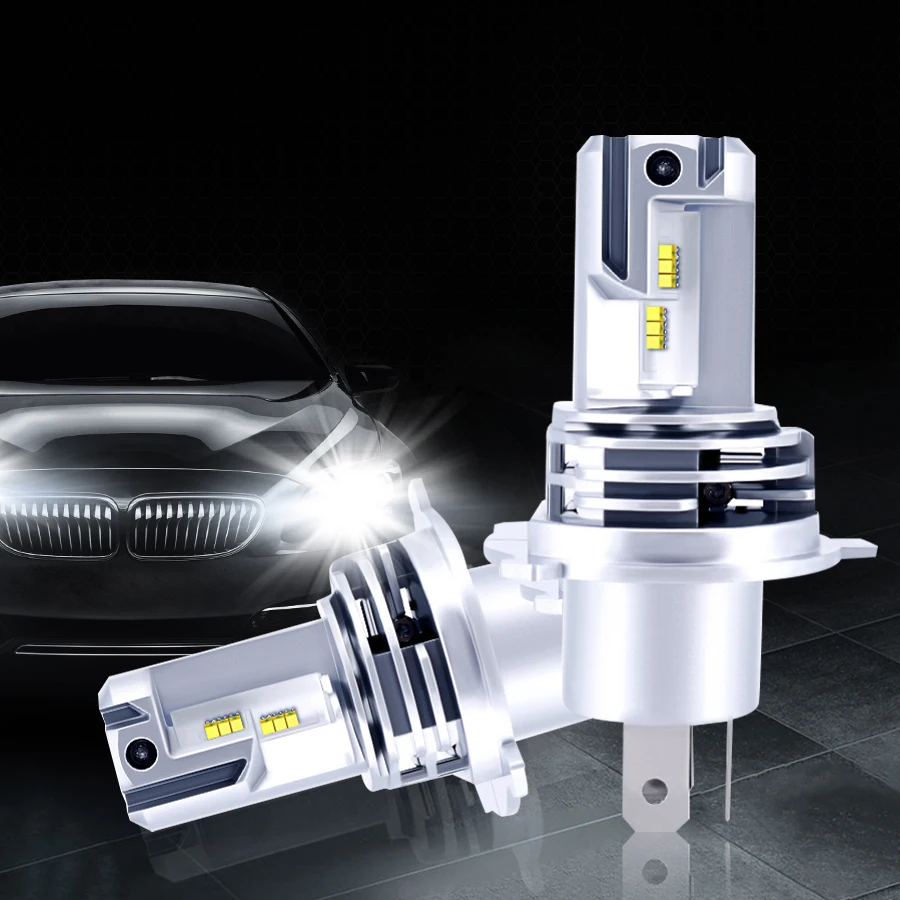 Acoosun Мини светодиодный H4 H7 Автомобильные фары 12V 24V H1 10000LM H11 авто светильник 9005 Hb3