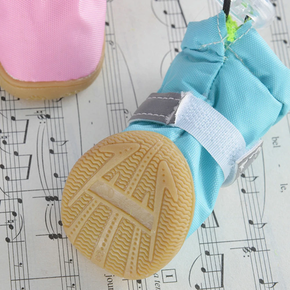 Непромокаемая обувь для собак кошек водонепроницаемая теплая зимние сапоги