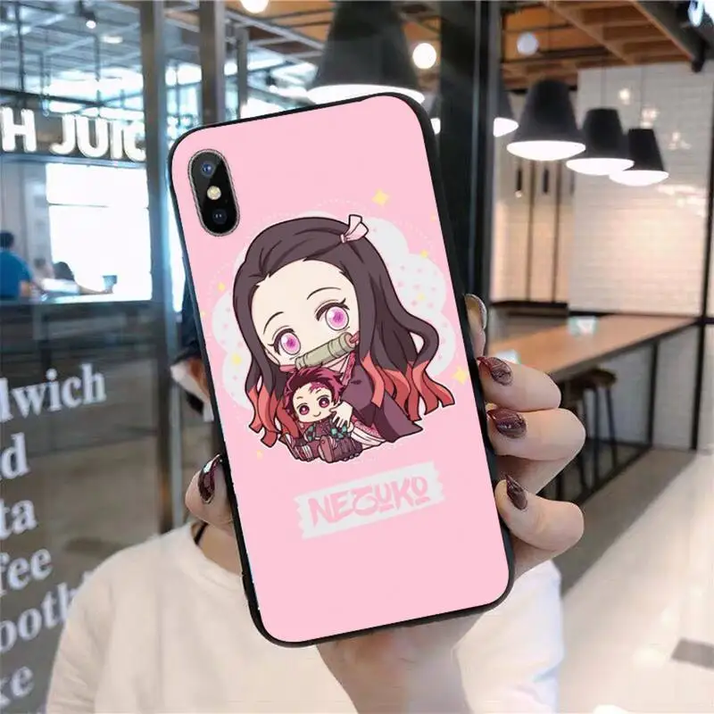 

Kamado Nezuko Kimetsu No Yaiba Demon Phone Case for iPhone 11 12 pro XS MAX 8 7 6 6S Plus X 5S SE 2020 mini