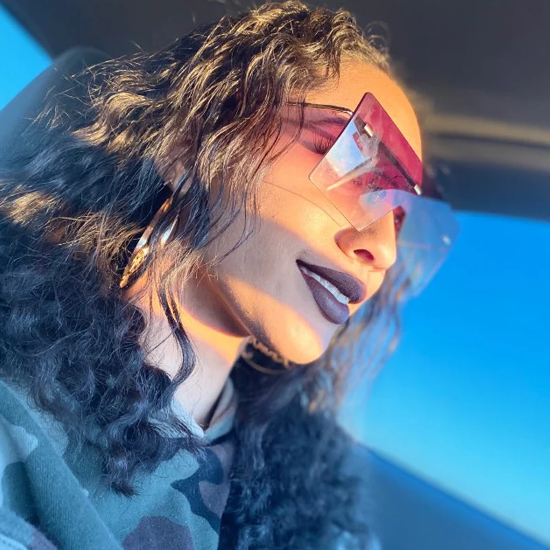 Солнцезащитные очки без оправы унисекс модные брендовые дизайнерские дорожные