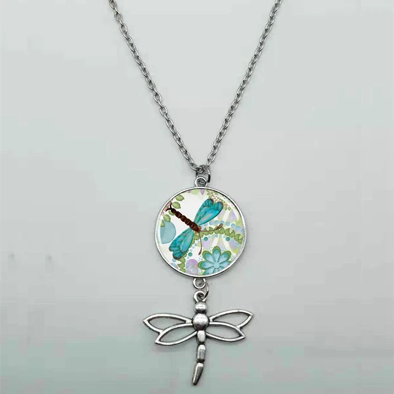 Новинка 2020 года модная подвеска в виде насекомого мистической синей стрекозы для