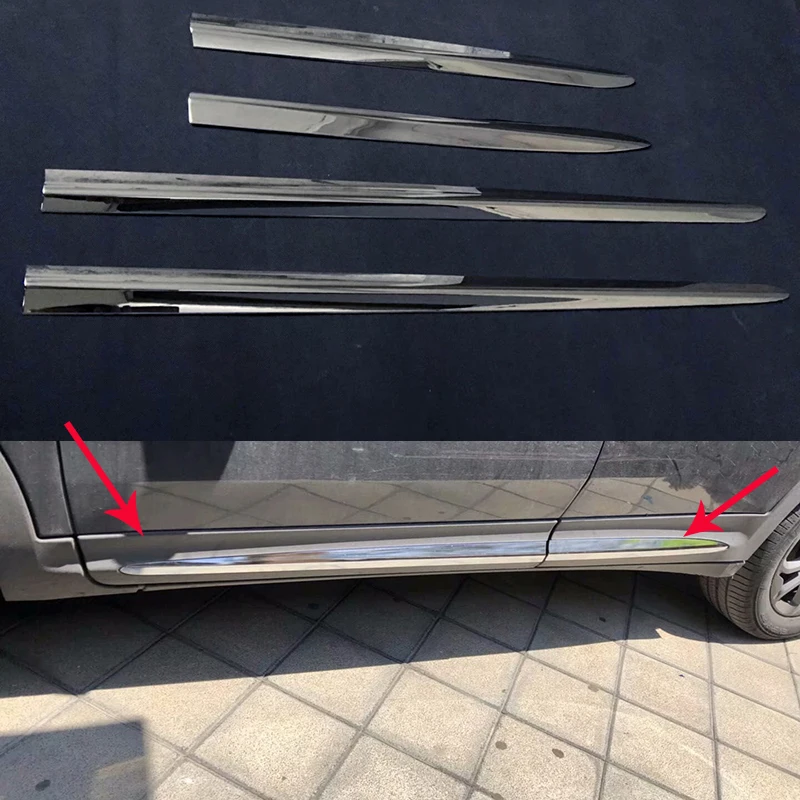 ABS хромированные аксессуары боковой полосы Накладка подходит для Fiat 500X 2015 2016 2017