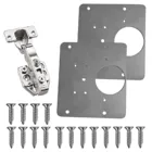 Комплект для ремонта петель для дверей кухонного шкафа, 19 шт.компл., петли для ремонта боковых панелей, крепление для пластины из нержавеющей стали, аксессуар для ремонта
